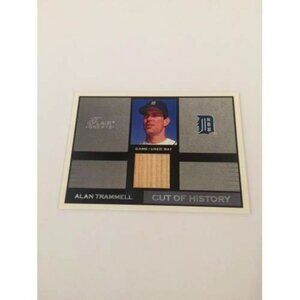 2003 Flair Greats Cut of History Memorabilia Alan Trammell Tigers #ALTR (042)
